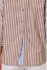 BRIDGE SHIRT - cocoa stri